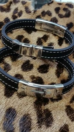 Stainless steel rubber band bracelets your choice $7