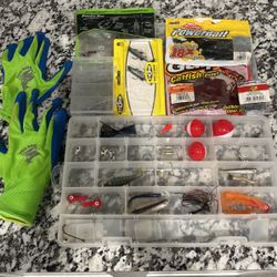 Fishing Lures Hooks Weights And Tackle Box