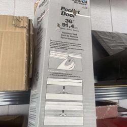 National 36" Single Pocket Door Set Aluminum Track Frame and Hardware Kit