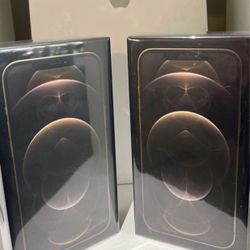 New Apple iPhone 12 pro Max Gold $1250 Each Or 12 Pro 6.1 $1100 Each works all carriers brand new bonus new case & screen protector I can deliver now