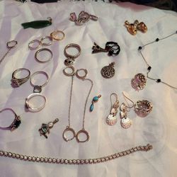 Lot Of Sterling Silver Jewelry 