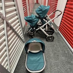 UPPAbaby Vista V2 Stroller Set – Teal Green | Excellent Condition!