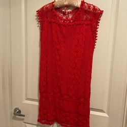 Red Lined Party Dress