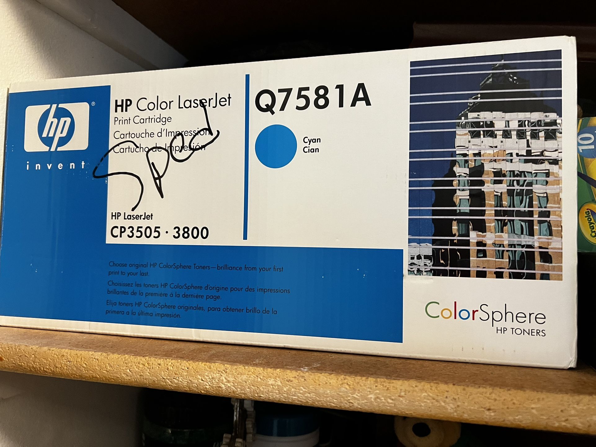 Hp Color Laser jet Print Cartridge Q7581A
