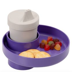 My Travel Tray Round, USA Made. Easily Convert Your existing Cup Holder to a Tray and Cup Holder for use in a Car Seat, Booster, Stroller, Golf Cart a