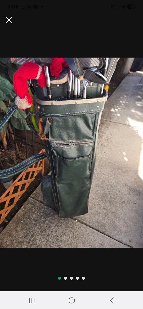 Vintage Golf Clubs Set Complete With Vintage Bag 