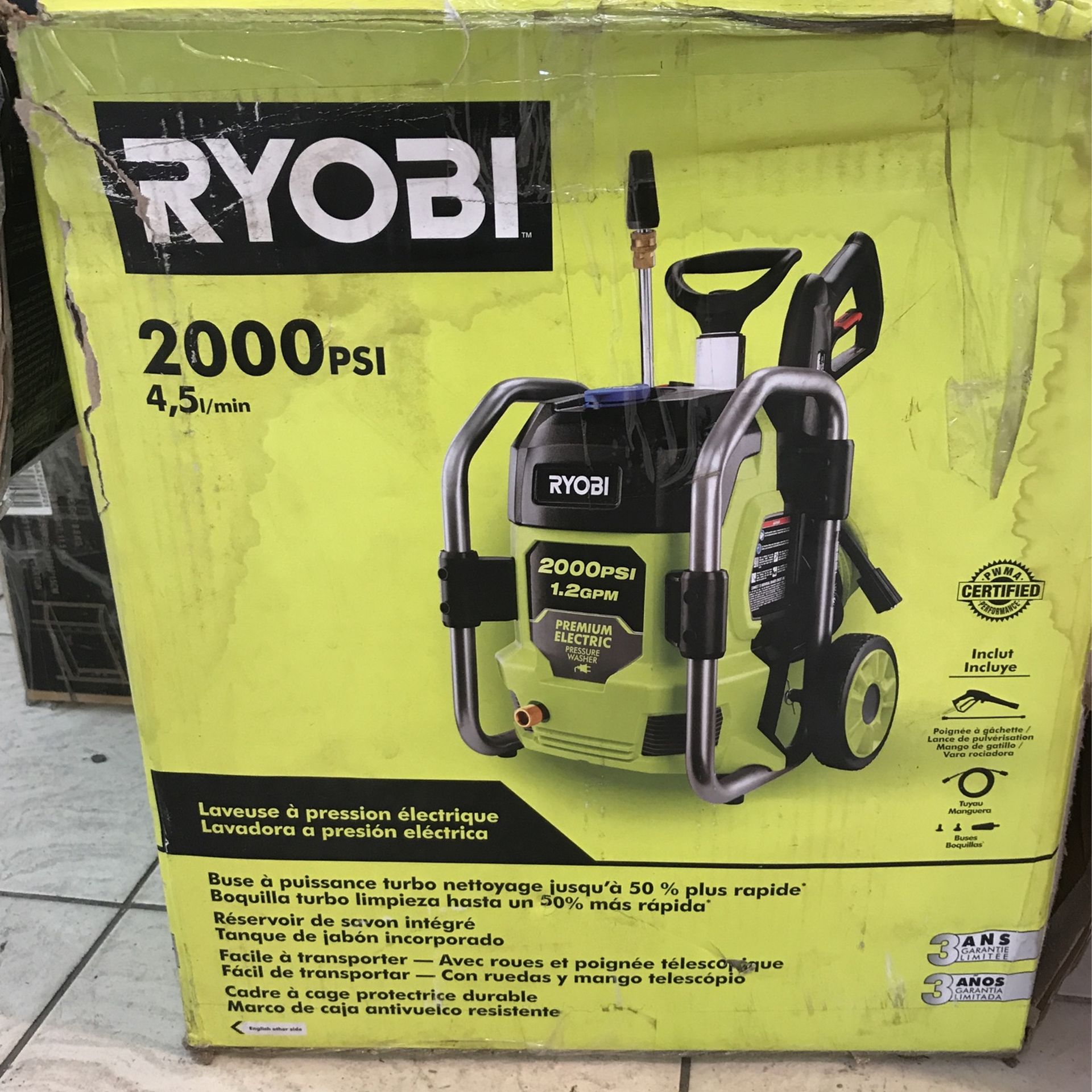 Ryobi 2000 Psi Pressure washer