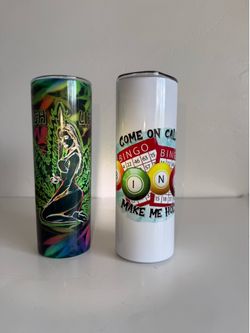 NEW Handmade Insulated Tumbler Set - 2 Stainless Steel Cups