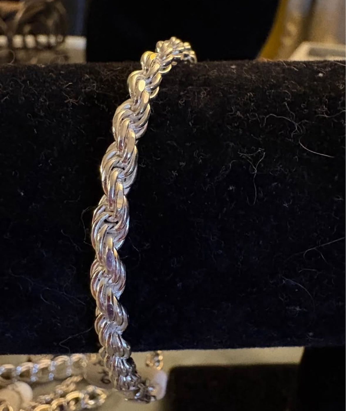 Sólida Plata 925 Esclava Torsal 8’