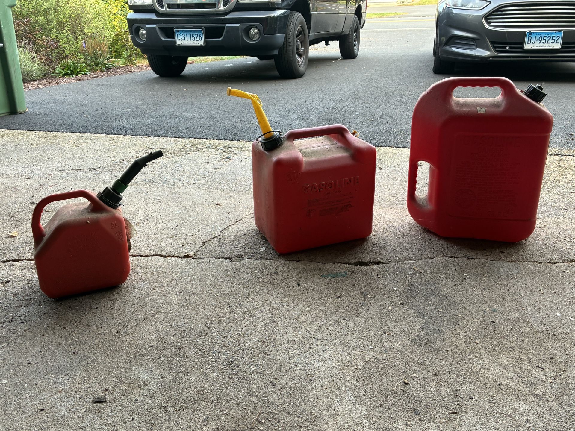 Three Gas Containers