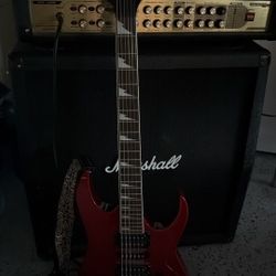 red Ibanez Guitar