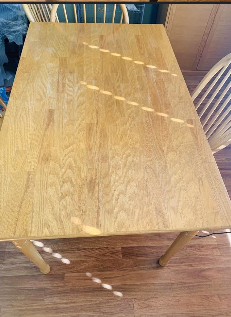 Wooden kitchen table