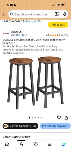 Bookcase and stools