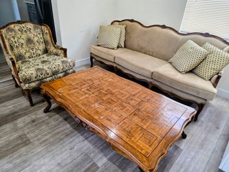 Furniture set with dining table. With chairs