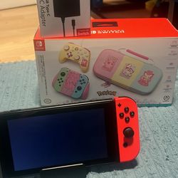 Nintendo switch with brand new Pokémon accessories , docking station, and Pokémon shield game 