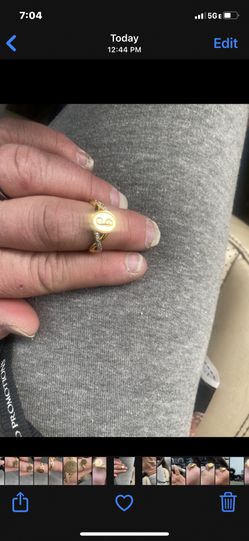 Engraved Initial Ring