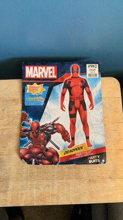 HALLOWEEN MARVEL DEADPOOL ADULT SIZE SMALL PARTYSUIT COSTUME