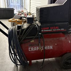 Craftsman 1.5 HP 12-gallon air compressor.