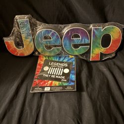 MOVING SALE Metal Jeep Sign And Magnet
