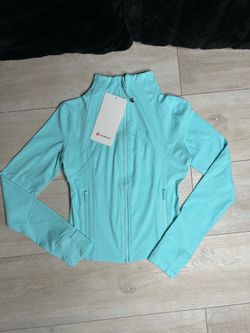 teal lululemon cropped jacket