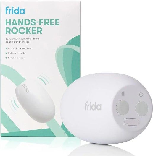 Frida Baby Hands-Free Stroller Rocker Device with 5 Vibration Levels, Universal Stroller Accessories, Rechargeable Portable Rocker for Cribs & Strolle