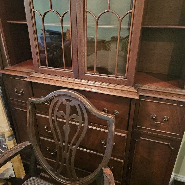 Dining Table/6 Chairs and/or China Cabinet/Secretary Desk
