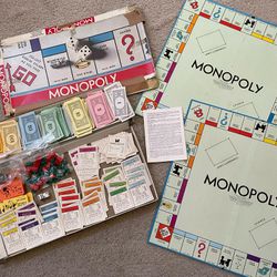 1973 Vintage Original Monopoly Parker Brothers Game X2