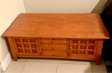 Wood Coffee Table with 2 matching end tables