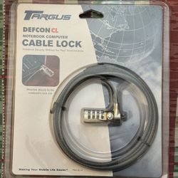 Targus Defcon CL Notebook Laptop PC Desktop Combo Combination Cable Lock Security PA410U NIP