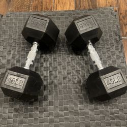 Pair of Dumbbells - 50 Lbs  