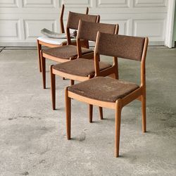 Project Mid Century Teak Dining Chairs (set of 4)
