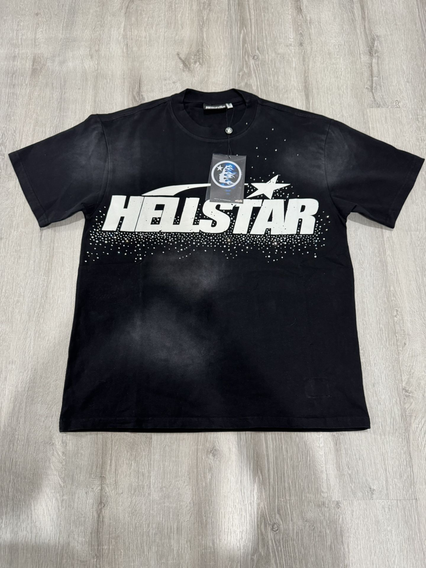Black/White HellStar Tee (Rhinestone),All Products : American Fashion Style Bags On Sale