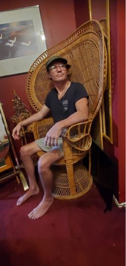 Vintage Wicker Peacock Chair