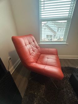 ❤️ Modern orange Leather Accent Chair – Stylish & Comfortable ❤️