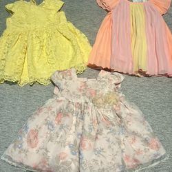 Spring/Easter Dresses Size 3-6 Months 