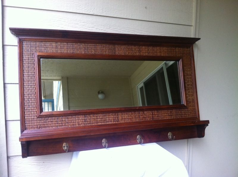 Pier 1 Imports Pyramid Mirror w/ coat hooks