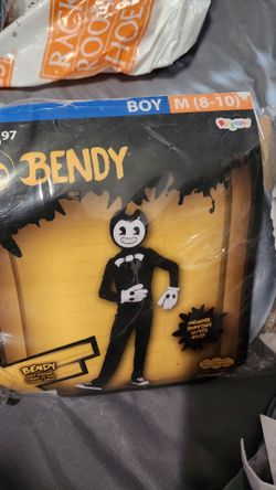 Bendy Child Halloween Costume Boy Size M 8-10