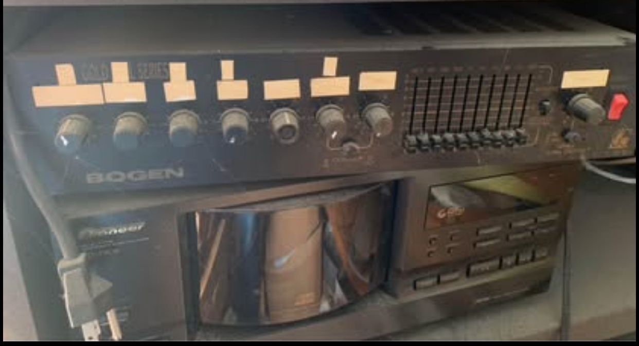 PA System/Mixer/Disk Player