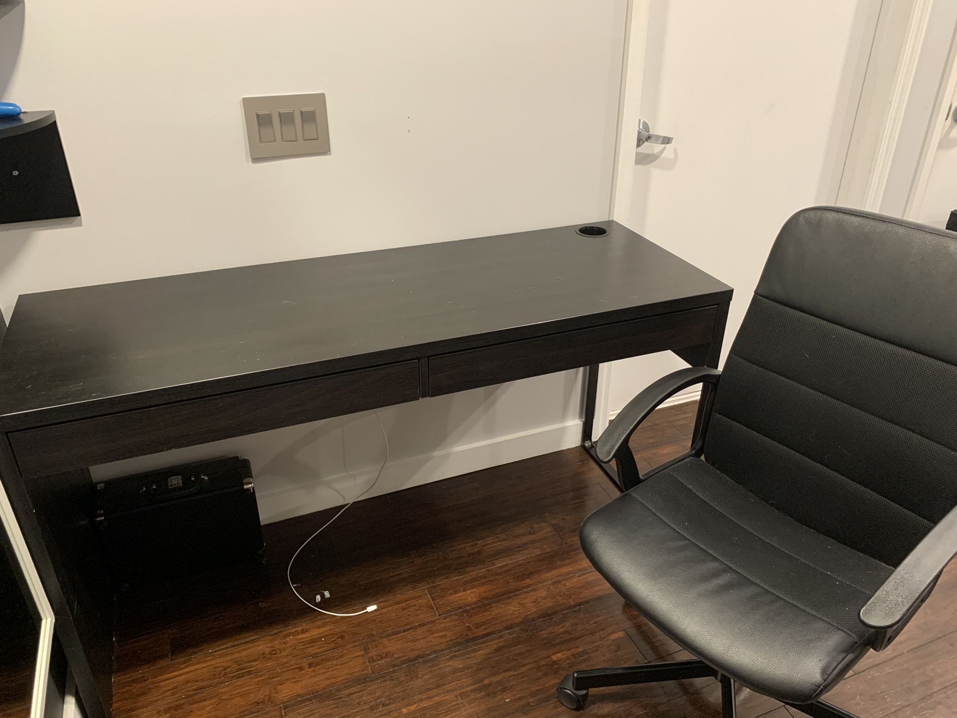 IKEA desk and chair