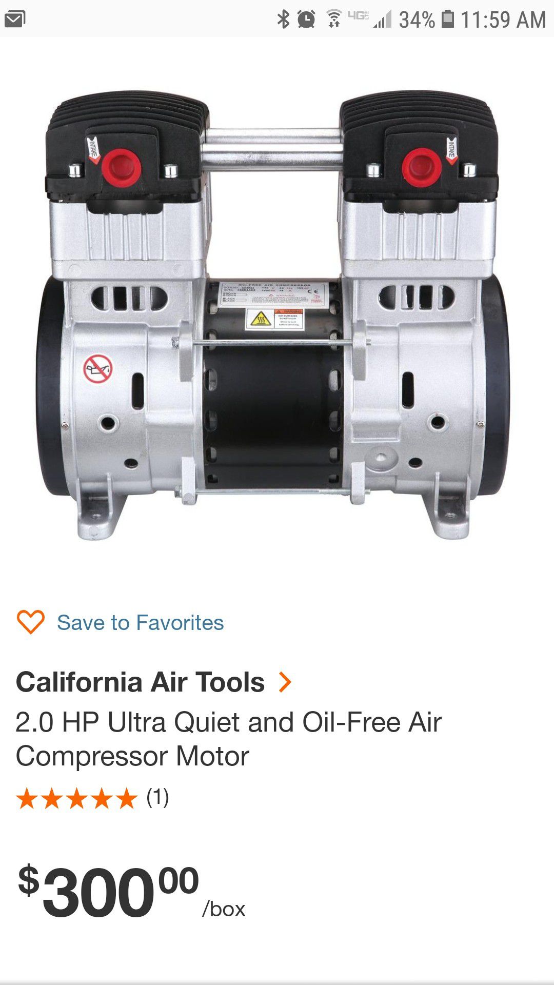 California Air Tools SP-9421 2.0HP Ultra Quiet and Oil-Free Air Compressor  Motor for Sale in Corona, CA OfferUp