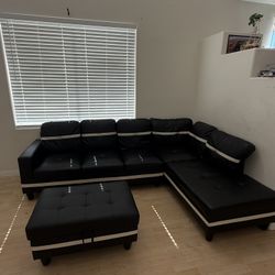 Faux Leather Sectional 