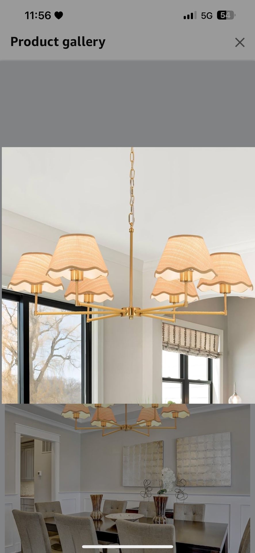 6-Light Boho Rattan Chandelier 39″ Rattan Pendant Light with Hand-Woven Shade Adjustable Height Vintage Dining Room Chandelier for Kitchen Island Livi