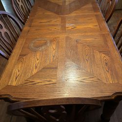 Wood Furniture (Brown Table With Chairs)