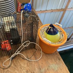 Shrimp Pot With 400 Ft Of Line And Buoys OBO