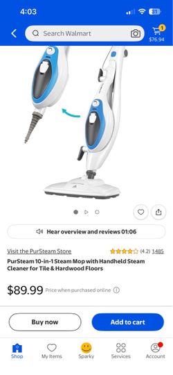 PurSteam 10-in-1 Steam Mop with Handheld Cleaner