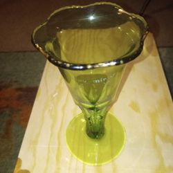 Antique Elyria OH Glass Vase Souvenir 