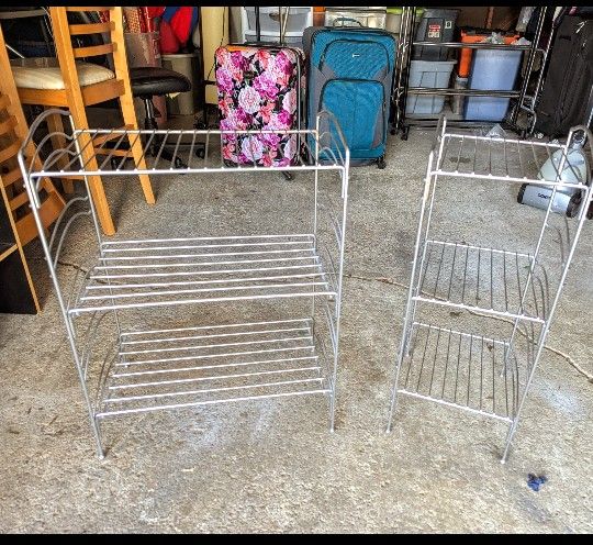 Set of 2 heavy metal storage shelf 