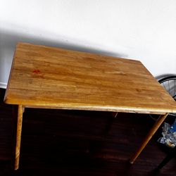 Solid wood table