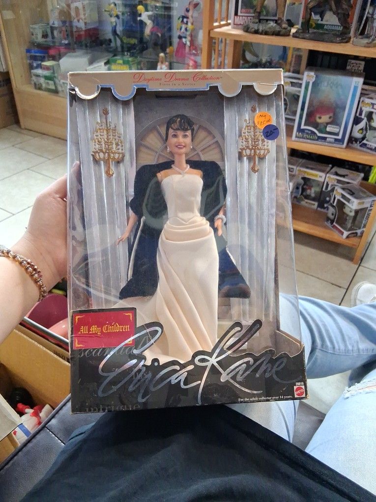 the 1998 Mattel "All My Children" Erica Kane Barbie Doll from the Daytime Drama Collection.