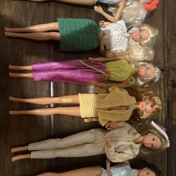 80’s Barbie Dolls With Clothes.